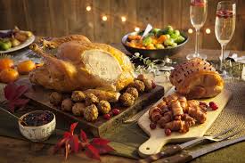 An irish christmas dinner may consist of turkey, ham, chicken, stuffing, potatoes, brussels sprouts, vegetables and a brave attempt at a christmas pudding or even homemade christmas mince pies. Classic Roasts Mulled Wine Dumplings 8 Xmas Buffets To Hit Up This Year Lbb