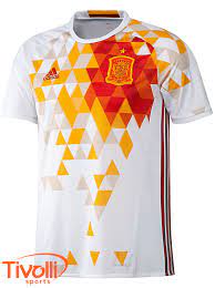 Camisas de cilindro da espanha: Camisa Espanha Ii 2016 Adidas Mega Saldao