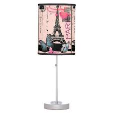 Butterfly Vintage Pink Paris Effiel Tower Table Lamp Paris Themed Bedroom Effiel Tower Eiffel Tower Decorations
