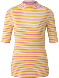 Ärmelloses blazershirt mit stehkragen von speidel. Tom Tailor Denim Damen T Shirt Mit Streifen Und Stehkragen Kaufen Jeans Direct De