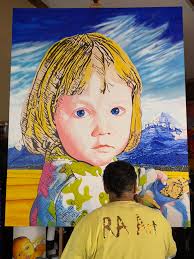 Back in the studio with this lil princess, artwork in progress by RA  (Artist)