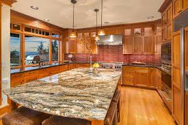 The materials for kitchen backsplash is usually made of ceramics which is easy to clean. Red Tile Backsplash In Open Concept Kitchen Hgtv