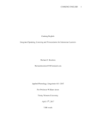 Recipes can sometimes be a minefield of terms, jargon and foreign words that lead even the most gifted cook to question everything they know . Doc Cooking English Integrated Speaking Listening And Pronunciation For Indonesian Learners Richard J Stockton Academia Edu