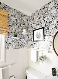 Sources For Peel Stick Wallpaper Wallpaper Bathroom Walls Bathroom Wallpaper Modern White Bathroom