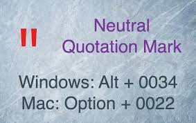 Now, since the invention of the typewriter, many models only offered one kind of quotation mark: Keyboard Shortcuts For Quotation Mark Symbols Webnots