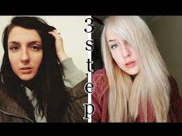Black To Light Blonde 3 Step Tutorial Youtube Bleach Hair Color Light Blonde Perfect Blonde Hair
