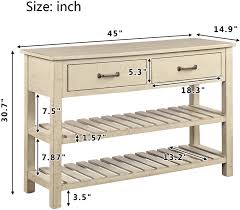 Amazon Com P Purlove Console Table Sofa Table With Drawers Console Table For Entryway With Drawers And 2 Tiers In 2020 Sofa Table With Drawers Wood Shelves Sofa Table