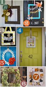 Some of these diys can be hung on your front door or hung on your walls it's up to you how you'd like to. 36 Creative Front Door Decor Ideas Not A Wreath Front Door Decor Door Decorations Frame Wreath