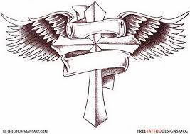 When drawing a cross with a ribbon around it you'll be working with. Cross With Ribbon Wrapped Around It Tattoo
