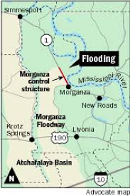 The river stage is at the natural ground elevation of areas protected by the levee system: Farmers Beg For Assistance As Mississippi River Overtops Levee Near The Morganza Spillway Westside Theadvocate Com