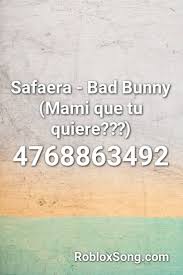 Don't get confused by seeing 2 to 3 codes for single song, sometimes they remove songs from roblox due to copyright issues. Safaera Bad Bunny Mami Que Tu Quiere Roblox Id Roblox Music Codes Mariah Carey Roblox Never Gonna