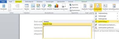 Die gestaltungsmöglichkeiten sind deutlich vielfältiger als auf einer schreibmaschine. Word 2010 Seitenzahlen Einfugen Und Anpassen