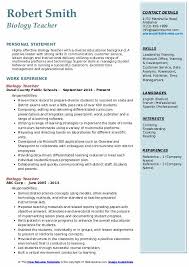 Interested in all kinds of biology? Biology Teacher Resume Samples Qwikresume