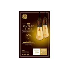General Electric 60w Vintaaline St19 Filament Amber Led Light Bulb White Target