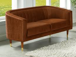 Dazu zählen starke farben aus dem farbkreis wie blau, rot, orange. 2 Sitzer Sofa Samt Turpi Terracotta Gunstig Online Kaufen