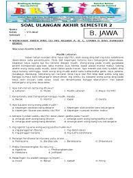 Check spelling or type a new query. Soal Uas Bahasa Jawa Kelas 5 Sd Semester 2 Dan Kunci Jawabannya Pdf Pdf