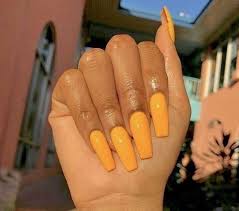 50yellow matte acrylic nails coffin. Yellow Coffin Nails And Yellow Nails Image 7047982 On Favim Com