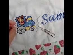 Vendo e faço encomendas a seu gosto. Bordados Direto Na Fralda Ponto Cruz Youtube