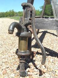 Please note that the pump is no longer operational and is a decor piece only. Antique Cast Iron Hand Well Water Pump Brass Cj Hartley Peoria Il Non On Popscreen