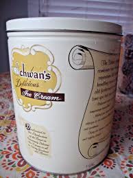 Vintage Schwan S 1 Gal Ice Cream Tin Can With Lid Swan Logo Canning Swan Logo Tin Can