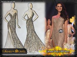 After catriona gray glided through the stage in the adarna gown during the preliminaries. Catriona S Mak Tumang Evening Gown For Binibining Pilipinas Sashes Scripts
