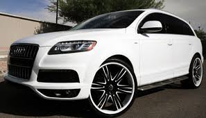 Q7 With Black And White Sv35c Wheels Audi Q7 Audi Black Rims