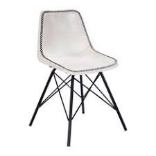 White lacquer cabinets, stainless steel appliances, and minimalist designs would work well with white leathered kitchen chairs. White Leather Dining Chair Houzz