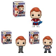 Estas Exclusivas Del Presentador Conan O Brian Estaran Disponibles Para Reservar Manana En Tiendas Fisicas Gamestop America Funko Pop Vinyl Figures Funko Vinyl
