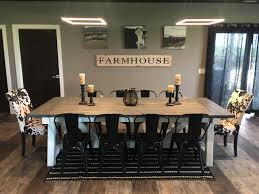 Rustic 4x4 Truss Beam Farmhouse Table Local Pickup Or Delivery Booked Till End Of The Summer In 2020 Farmhouse Kitchen Tables Kitchen Dining Room Combo Rustic Dining Room