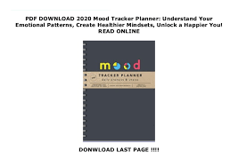 Pdf Download 2020 Mood Tracker Planner Understand Your