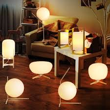 Modern Minimalist Led Night Lights Vintage Table Light Lamp Stand Classic Glass Shade For Bedroom Living Room Desk Light Lamp Lamp Glass Lamp Simple Bed