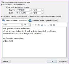 Eine abwesenheitsnotiz für outlook erstellen. Abwesenheitsnotiz Htw Dresden