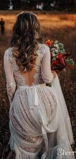 Polka Dot Boho Wedding Dresses Lace Bohemian Wedding Dress With Sleeves Awd1313 Boho Wedding Dress Lace Bohemian Boho Wedding Dress Bohemian Bohemian Wedding Dress Lace