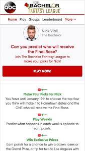 Interested in studying game design, script development, 3d animation, programming and more? Espn S Bachelor Fantasy App Is Definitely Rose Worthy Espn Front Row