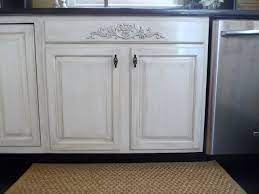 Rustic farmhouse buffet sideboard kitchen dining storage cabinet with 2 glass doors, 3 shelves, natural wood top, distressed white cabinet, country vintage furniture,42 h 4.4 out of 5 stars 22 $235.99 $ 235. Distressed Kitchen Cabinets How To Distress Your Kitchen Cabinets Our Fifth House Distressed Kitchen Distressed Kitchen Cabinets Milk Paint Kitchen Cabinets