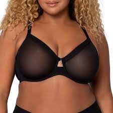 Curvy Couture Women's Sheer Mesh Full Coverage Unlined Underwire Bra |  eBay