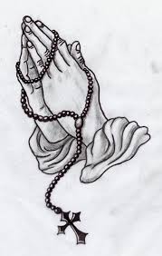 Cross with rosary tattoos designs and ideas tatuagens na mao para homens tatuagem de cruz tatuagens legais masculinas. Prayer Hands Tattoo