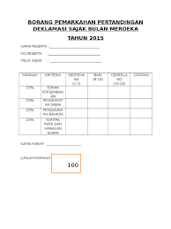 0+ki% 10+ki% 20+ki% 0+ki% kp6#6*+3 p+3; Borang Pemarkahan Pertandingan Deklamasi Sajak Bulan Merdeka Tahun 2015