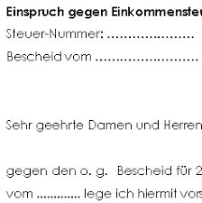 Der im märz 2017 eingegangene antrag auf änderung ist nicht fristgerecht eingelegt worden. Einspruch Steuerbescheid Muster Vorlage Zum Download
