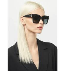 Jimmy Choo EDNA/S 807 Black Silver Square Grey Lens Women Sunglasses