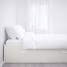 Brimnes White Luroy Bed With Storage Standard King Ikea Bed Frame With Storage White Bed Frame Bed Frame