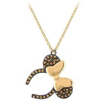 Minnie Mouse Ears Headband Necklace By Rebecca Hook Black Goldtone Official Shopdisney In 2021 Ear Headbands Minnie Mouse Ears Headband Mouse Ears Headband
