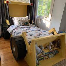 New and used cm truck bed trucks : This Construction Truck Kids Bed Has A Built In Bookshelf In The Bucket