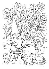 David The Gnome Watering His Garden Coloring Pages David The Gnome Coloring Pages Colorful Pictures
