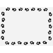 Black And White Paw Print Border Pin By Bonnie Cooper Powell On Bordes Y Marcos In 2020 Free Printable Stationery Free Stationery Printable Stationery