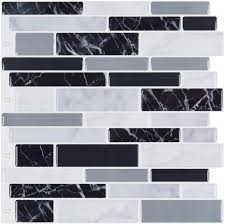 The best kitchen backsplash and bathroom backsplash products find the best kitchen backsplash and bathroom backsplash for your home today from floor & decor. 10 Sheet Peel And Stick Tile Backsplash Vinyl 3d Self Adhesive Tile Stickers For Kitchen Bathroom Counter Top Marble 79 Amazon Com