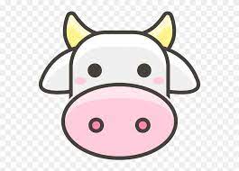 Repeat the steps 6 and 7 to draw another horn. Transparent Pig Face Png Draw A Cow Emoji Clipart 5544551 Pinclipart