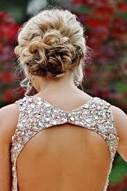 Backless wedding dresses are having a major moment and brides are loving this exciting new style! Prom Hair I Would Wear This Style Of Hair With A Backless Gown Or A One Shoulder Gown Hair Styles Short Hair Styles Long Hair Styles