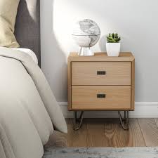 A classic addition to your transitional bedroom will be the cumberland collection. Ash Oak Finish Side End Table Nightstand With 2 4 Drawer Mid Century Style Nightstands Home Garden