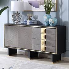 Dewion 47 In 2020 Black Cabinets Black Sideboard Sideboard Decor